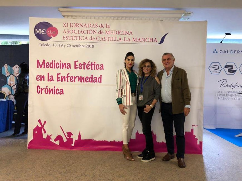 Yolanda Albelda y Juan Carrero en las Jornadas de la Asociación de Medicina Estética de Castilla-La Mancha